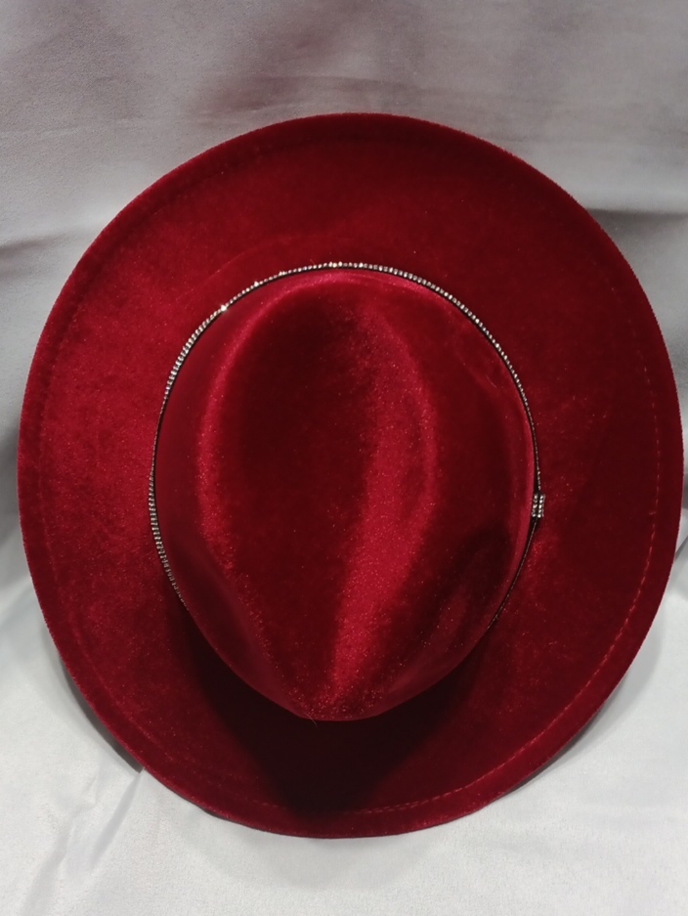 Men's Red Velvet Fedora Hat - Classic Stylish Accessory